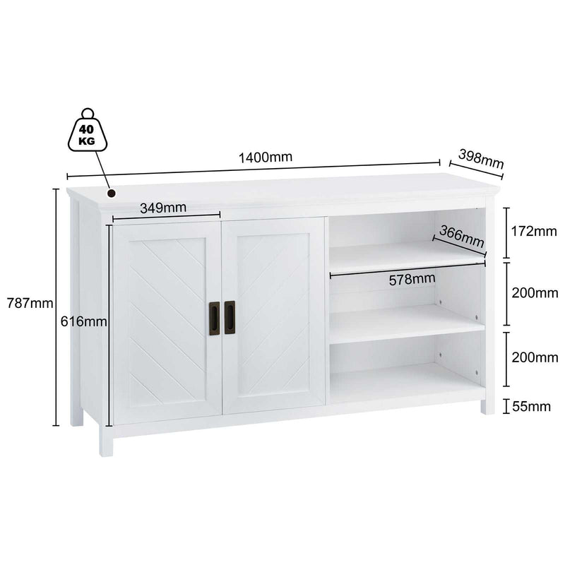 white sideboard