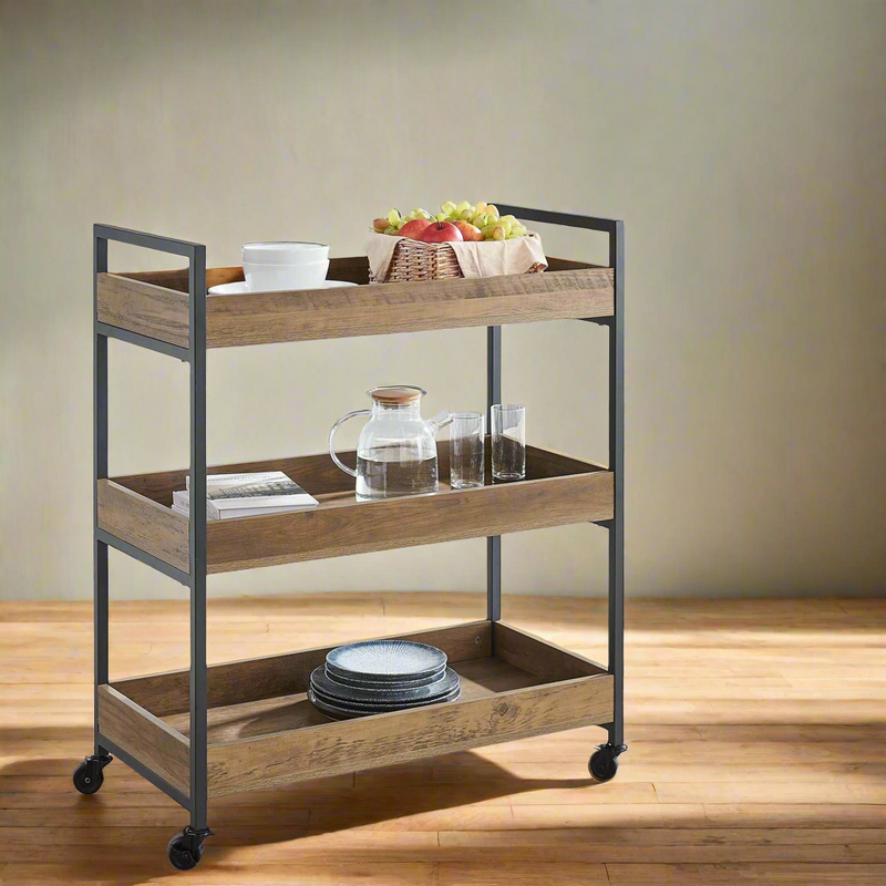 MerryLuk Bar Cart Home Mobile with Castors