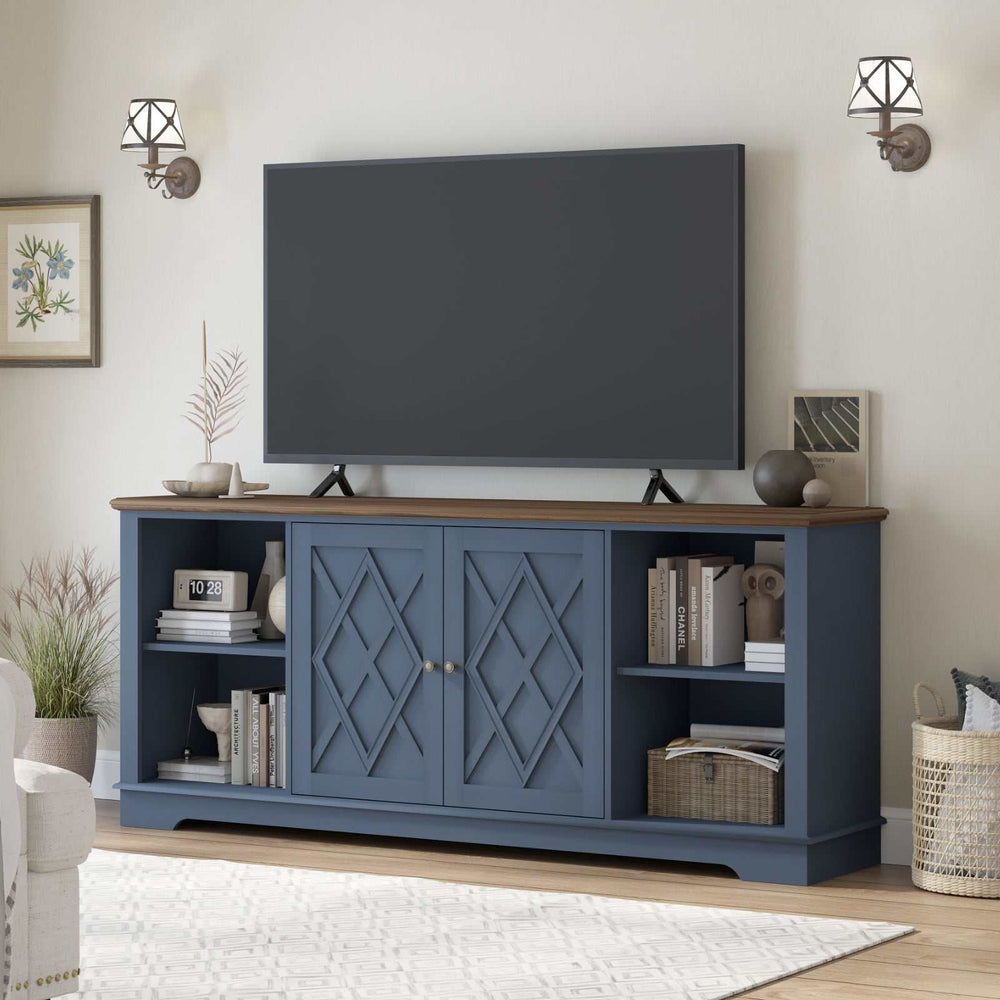 Blue TV Entertainment Unit TV Cabinet