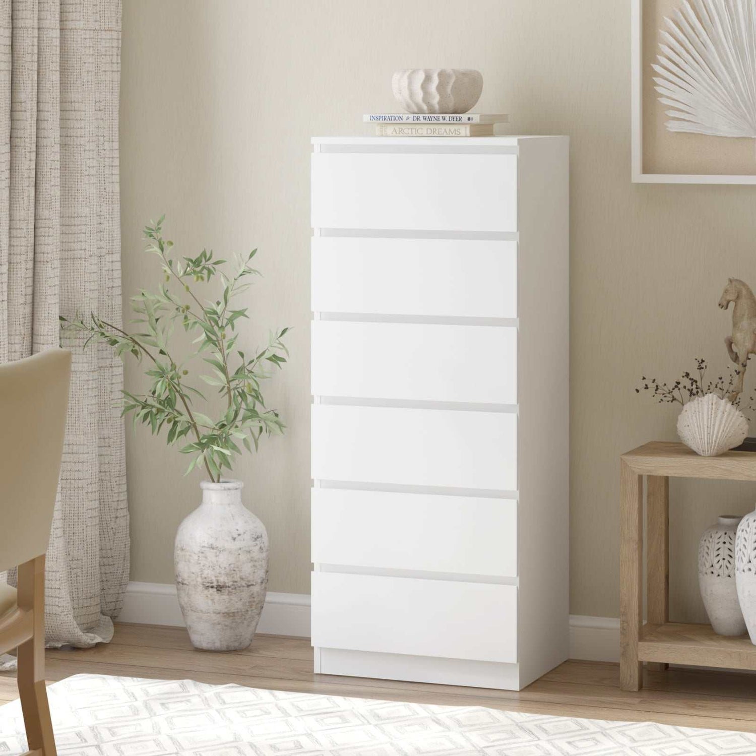 white dresser