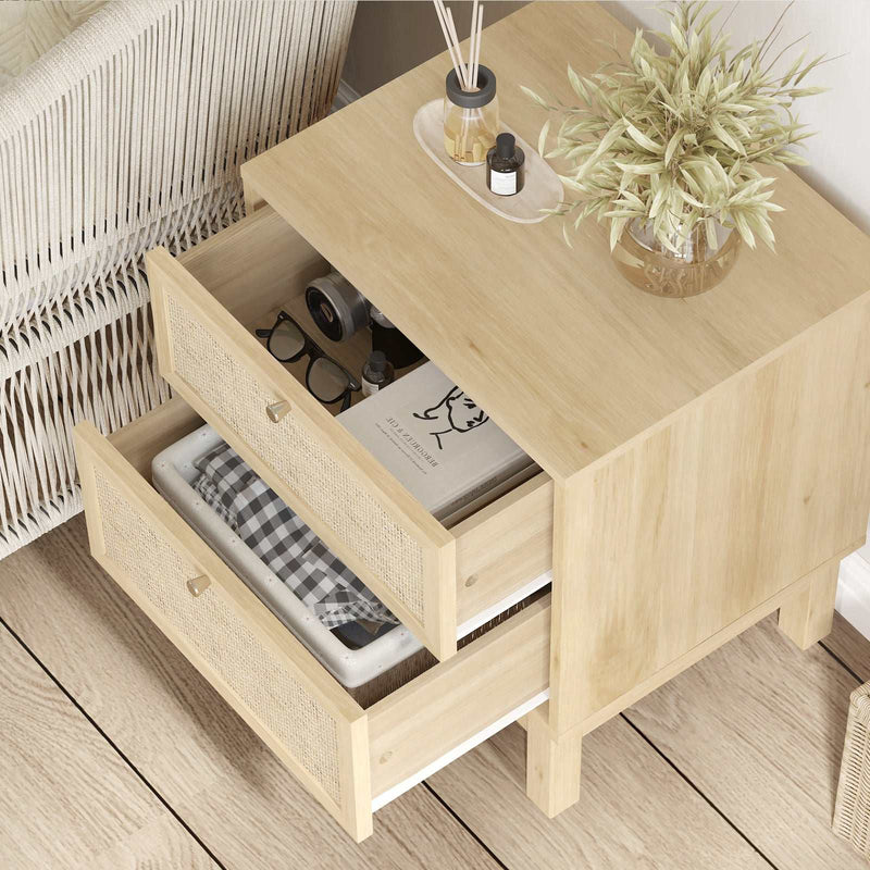 BALLINA 2-Drawer Bedside Table - Elevate Your Bedroom Decor