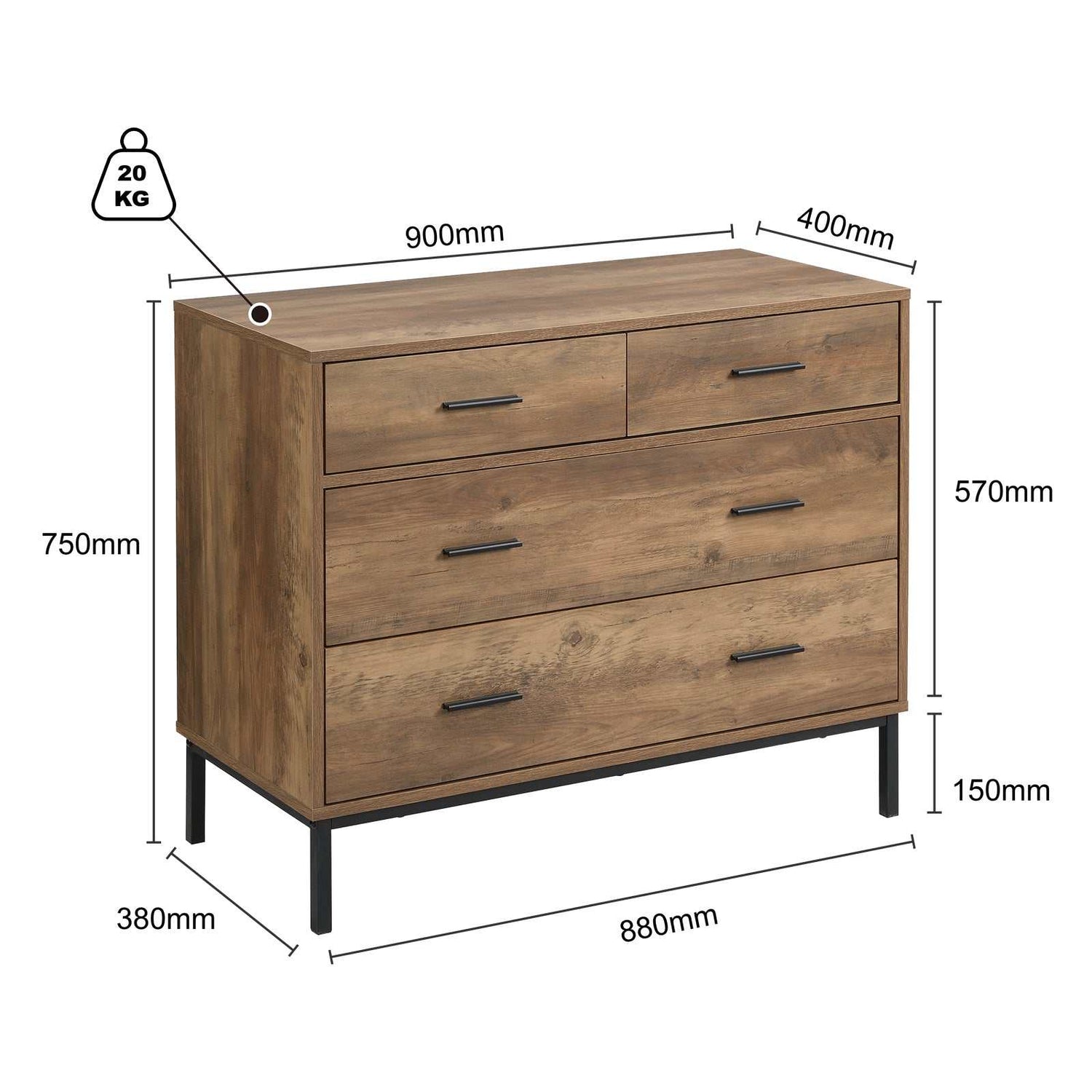 four drawer dresser