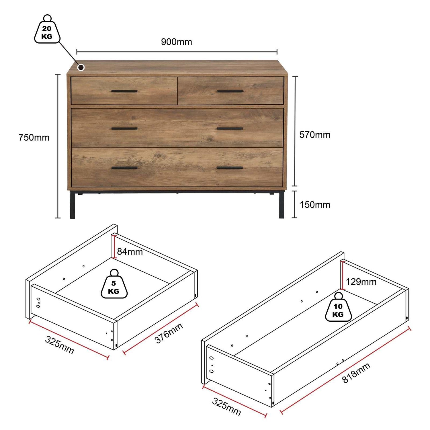 drawer dresser