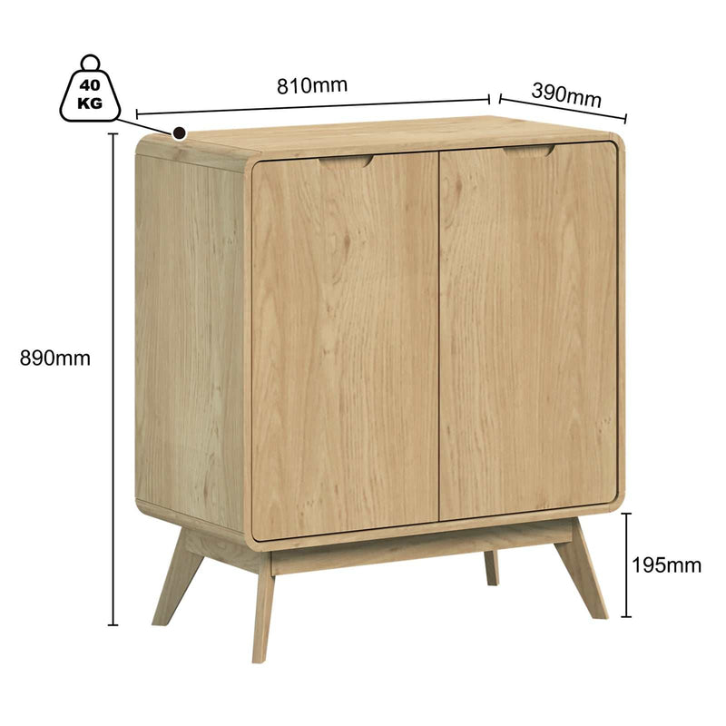 MerryLuk Japandi Buffet Sideboard Wine Rack Storage Cabinet