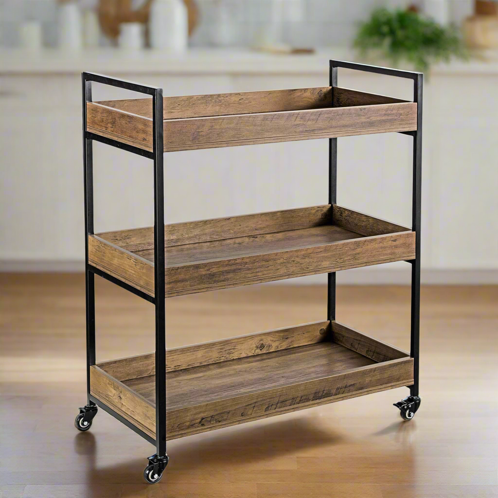 MerryLuk Bar Cart Home Mobile with Castors